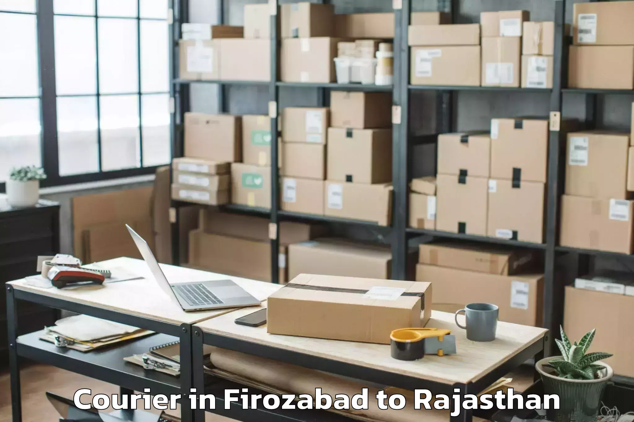 Reliable Firozabad to Sanchor Courier